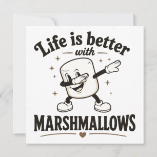 Das Leben ist besser mit Marshmallows Einladung