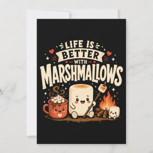 Das Leben ist besser mit Marshmallows Einladung