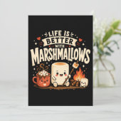 Das Leben ist besser mit Marshmallows Einladung (Stehend Vorderseite)