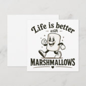 Das Leben ist besser mit Marshmallows Einladung (Vorne/Hinten)
