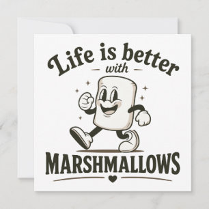 Das Leben ist besser mit Marshmallows Einladung