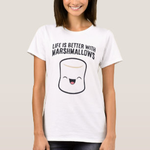 Das Leben ist besser mit Marshmallows, marshmallow T-Shirt