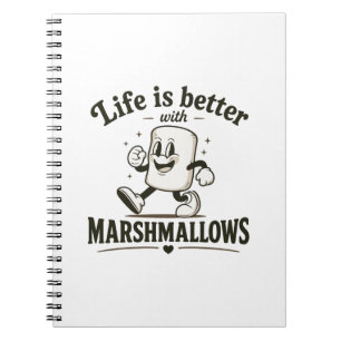 Das Leben ist besser mit Marshmallows Notizblock