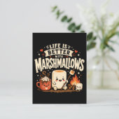 Das Leben ist besser mit Marshmallows Postkarte (Stehend Vorderseite)