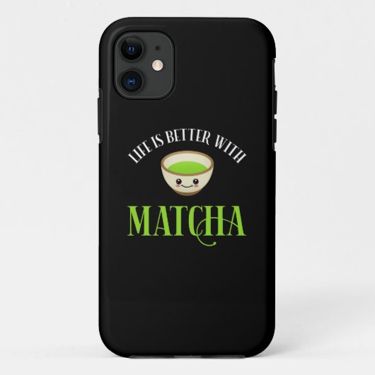 Das Leben ist besser mit Matcha Case-Mate iPhone Hülle (Rückseite)