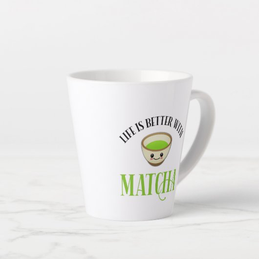 Das Leben ist besser mit Matcha Milchtasse (Rechte Ecke)
