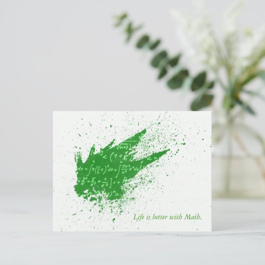 Das Leben ist besser mit Mathematik Postkarte (Stehend Vorderseite)