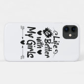 Das Leben ist besser mit meinen Mädchen Case-Mate iPhone Hülle (Rückseite (Horizontal))