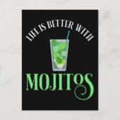 Das Leben ist besser mit Mojitos Postkarte (Vorderseite)