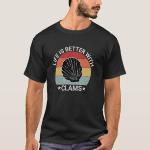 Das Leben ist besser mit Muscheln - Strand-Meeresf T-Shirt