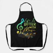 Das Leben ist besser mit Musiktheorie Musikerlehre Schürze (Vorderseite)