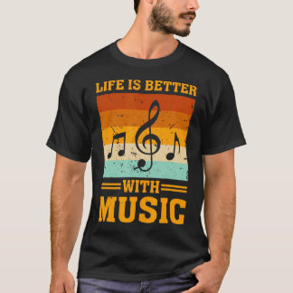 Das Leben ist besser mit Noten Mädchen Frauen T-Shirt