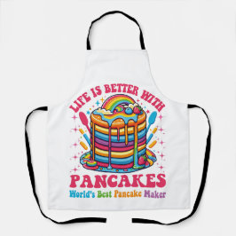 Das Leben ist besser mit Pancakes Frühstück Tag Schürze