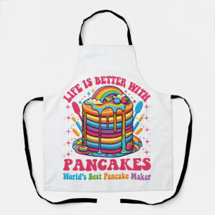 Das Leben ist besser mit Pancakes Frühstück Tag Schürze