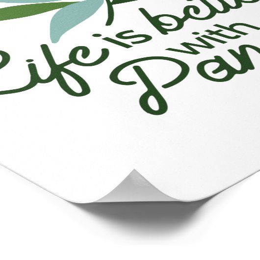 Das Leben ist besser mit Panda Poster (Ecke)