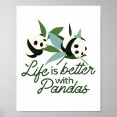 Das Leben ist besser mit Panda Poster (Vorne)