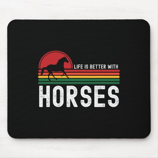 Das Leben ist besser mit Pferden, die Pferde reite Mousepad (Vorne)