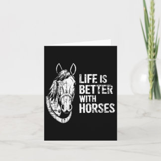 Das Leben ist besser mit Pferden Funny Horse für P Karte