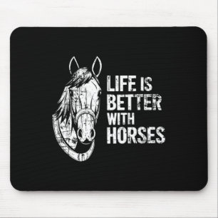 Das Leben ist besser mit Pferden Funny Horse für P Mousepad