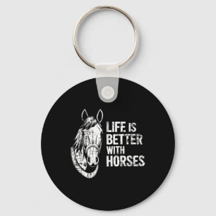 Das Leben ist besser mit Pferden Funny Horse für P Schlüsselanhänger