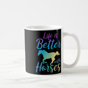 Das Leben ist besser mit Pferden Pferden Pferd Pfe Kaffeetasse