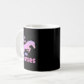 Das Leben ist besser mit Pferden Reiten Funny Kaffeetasse (Vorderseite Links)