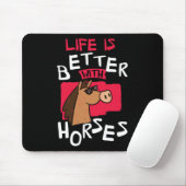 Das Leben ist besser mit Pferden Reiten Funny Mousepad (Mit Mouse)