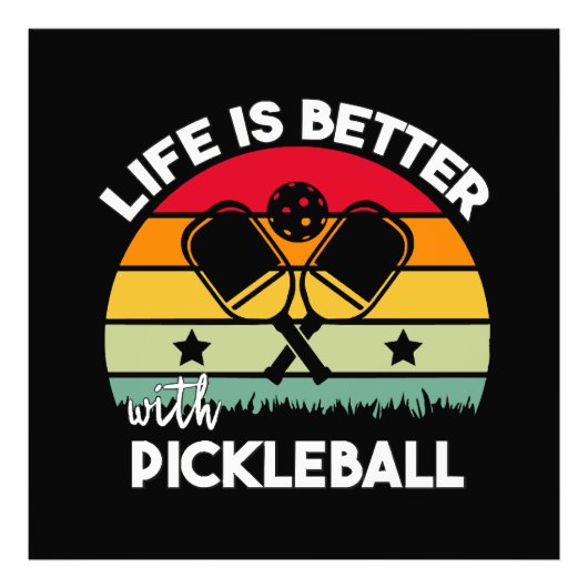 Das Leben ist besser mit Pickleball Fotodruck (Vorne)