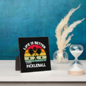 Das Leben ist besser mit Pickleball Fotoplatte (InSitu)