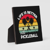 Das Leben ist besser mit Pickleball Fotoplatte (Vorderseite)