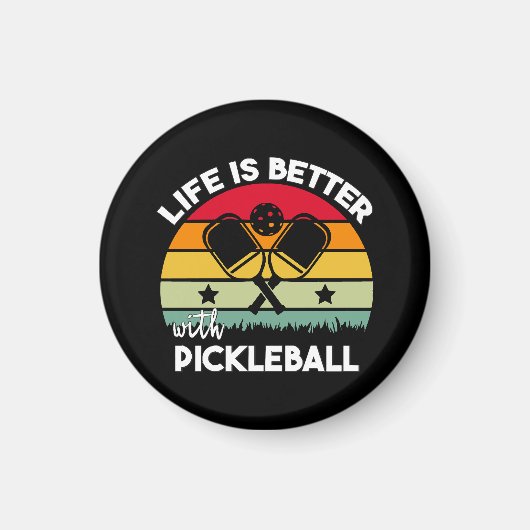 Das Leben ist besser mit Pickleball Magnet (Vorne)