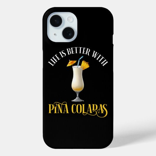 Das Leben ist besser mit Pina Coladas Case-Mate iPhone Hülle (Rückseite)