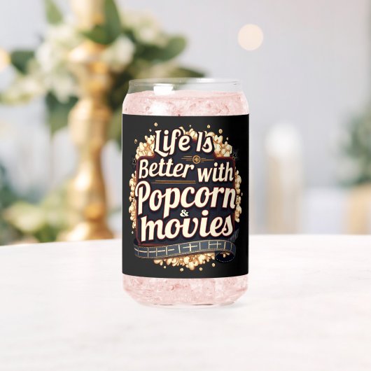 Das Leben ist besser mit Popcorn & Movies Retro-De Dosenglas (Insitu (Hochzeit))