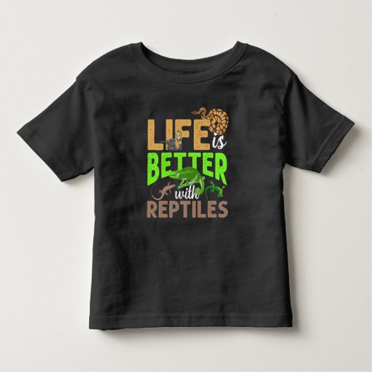 Das Leben ist besser mit Reptilien Gecko Chameleon Kleinkind T-shirt (Vorderseite)