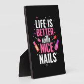 Das Leben ist besser mit schönen Nägeln Fotoplatte (Seite)