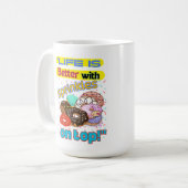 Das Leben ist besser mit Sprinkles oben. Kaffeetasse (Vorderseite Links)