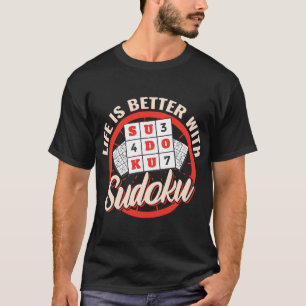 Das Leben ist besser mit Sudoku Crossword Vintag S T-Shirt