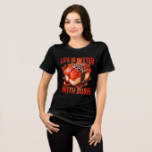 das Leben ist besser mit Sushi Tri-Blend Shirt (Vorderseite voll)