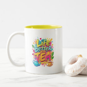 Das Leben ist besser mit Tea Mug Chai Hi Zindagi Zweifarbige Tasse