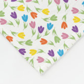 Das Leben ist besser mit Tulips - Farbiges Muster Fleecedecke (Ecke)