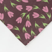 Das Leben ist besser mit Tulips - Muster Fleecedecke (Ecke)
