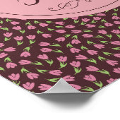 Das Leben ist besser mit Tulips - Muster Poster (Ecke)