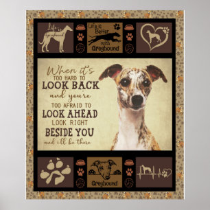 Das Leben ist besser mit Windhund   Hunde-Lover-Ge Poster