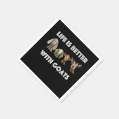 Das Leben ist besser mit Ziegen, Ziegen, Ziegen. Serviette (Ecke)