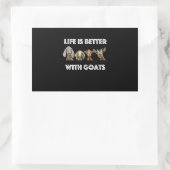 Das Leben ist besser mit Ziegen, Ziegen, Ziegenges Rechteckiger Aufkleber (Tasche)