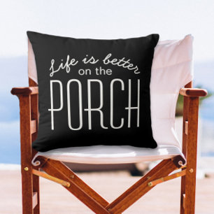 Das Leben ist besser Porsche Moderne Zuhause Zitat Kissen