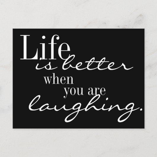 Das Leben ist besser Postkarte (Vorderseite)