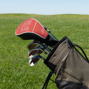 Das Leben ist besser Sport Monogramm Vorlage Golde Golf Headcover