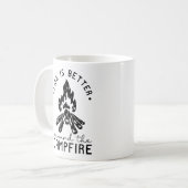 Das Leben ist besser um das Campfeuer herum Kaffeetasse (Vorderseite Links)