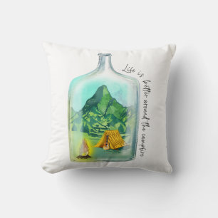 Das Leben ist besser um das Campfeuer herum Kissen